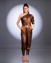Brown Metallic Jumpsuit